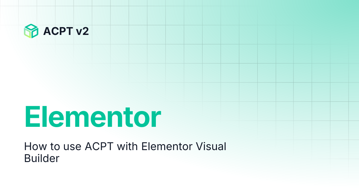 Elementor | ACPT v2